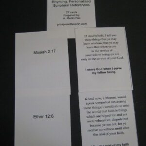 Book of Mormon Verses with Rhyming, Personalized References (27 Cards)