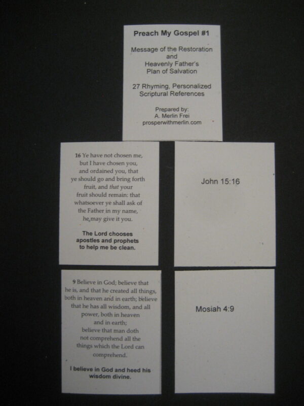 27 Scriptures from "Preach My Gospel - Lessons 1 & 2