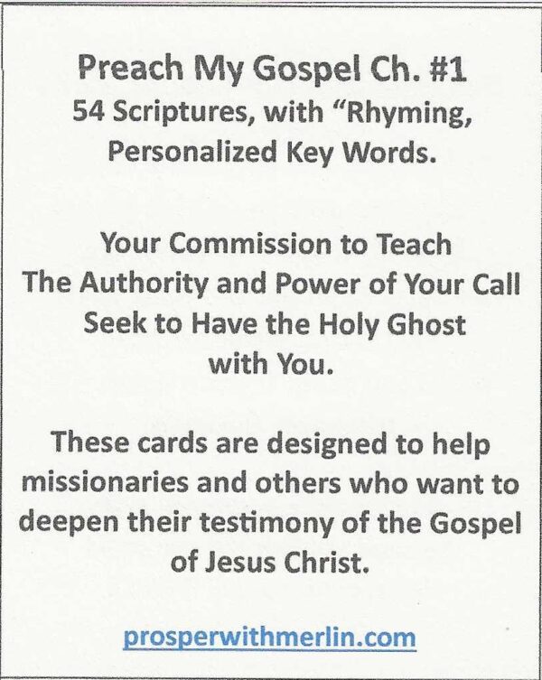 Preach My Gospel - Chapter #1